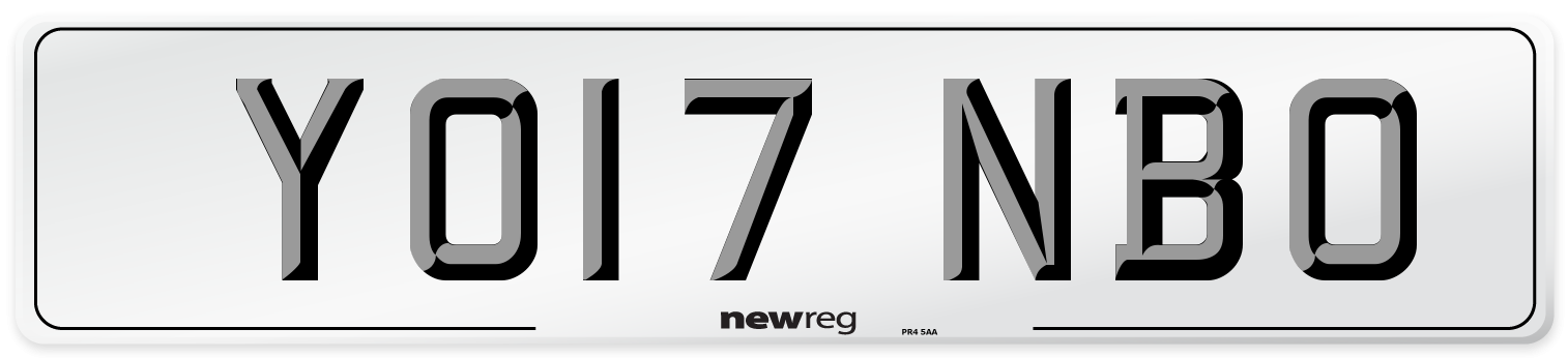 YO17 NBO Number Plate from New Reg